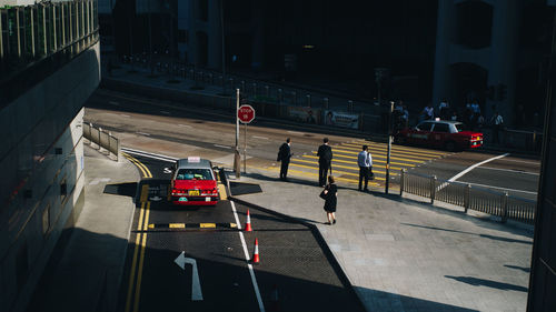 Traffic on road in city