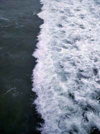 High angle view of rippled water