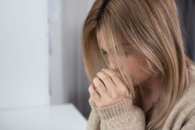 Close-up of young woman