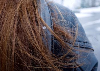 Close-up of a blurred motion of woman