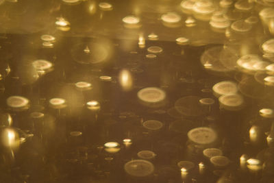 Defocused image of illuminated lights