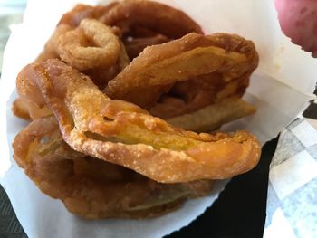 Close-up of bread in plate