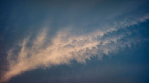 Low angle view of sky during sunset