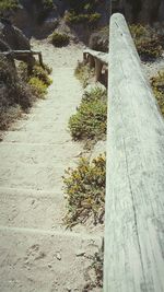 View of wooden walkway