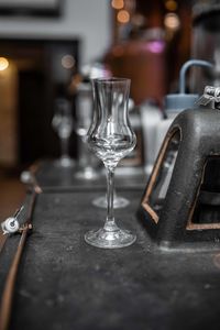 Close-up of wine glass on table in restaurant