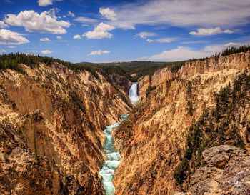 Yellowstone falls and river