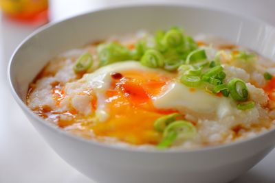 Close-up of meal served in bowl