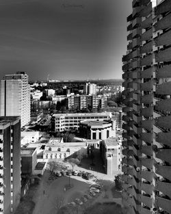 Buildings in city against sky
