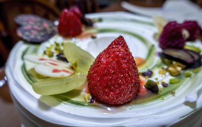 Close-up of dessert in plate