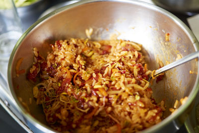 Close-up of food served in bowl