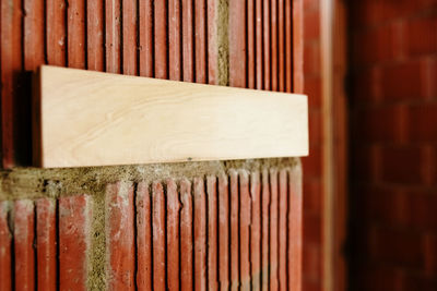 Close-up of old metal fence