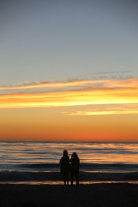 Scenic view of sea at sunset