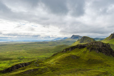 View of landscape against cloudy sky