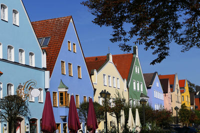 Low angle view of buildings against sky