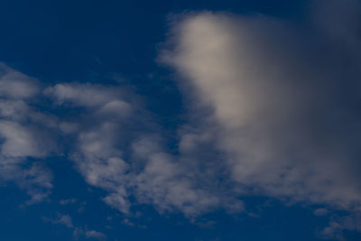 Low angle view of clouds in sky