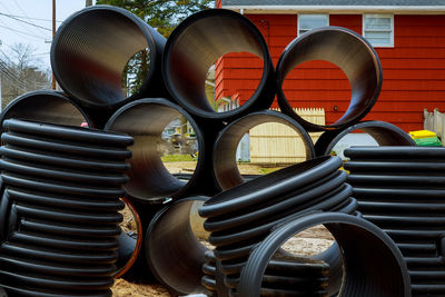 Close-up of pipes