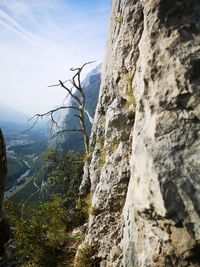 Scenic view of rocky mountains against sky