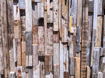 Full frame shot of wooden wall