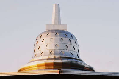 Low angle view of building against clear sky