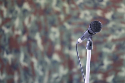 Close-up of microphone