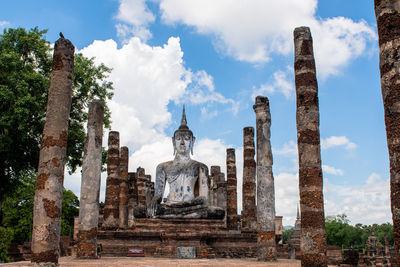 Panoramic view of temple against sky