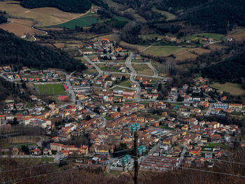 High angle view of the townscape