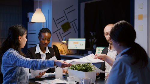 Group of people working in office