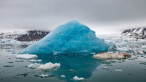 Iceberg in monacobreen, svalbard