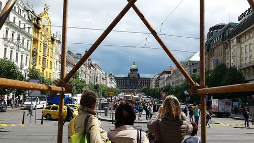 City street against sky