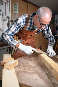 Man working at workshop