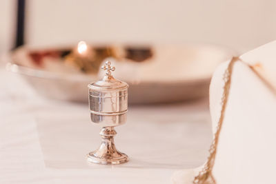 Close-up of cake on table