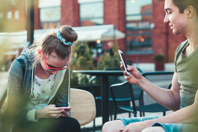 Man using mobile phone