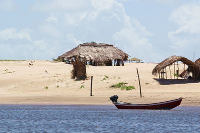 Panoramic view of beach against sky