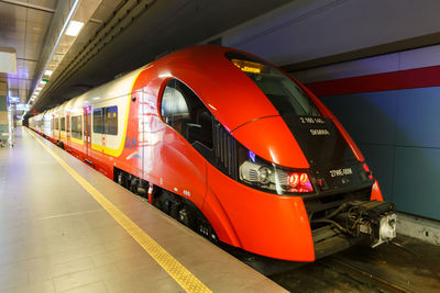 Train at railroad station