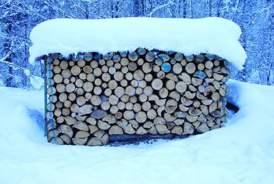 Stack of stones in snow