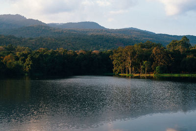 Scenic view of river against sky