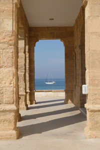 View of sea against clear sky