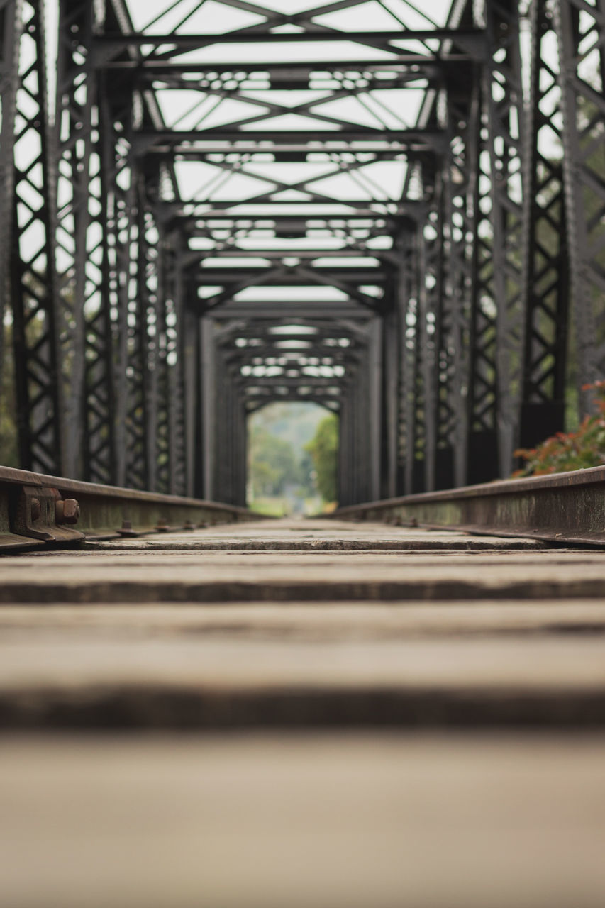 SURFACE LEVEL OF RAILROAD TRACKS IN BRIDGE