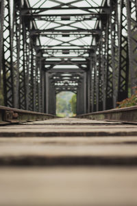 Surface level of railroad tracks