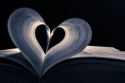 Close-up of open book