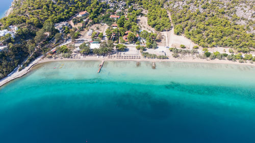 High angle view of swimming pool