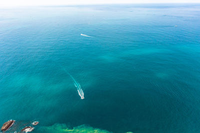 High angle view of sea