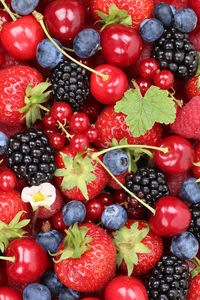 Full frame shot of strawberries