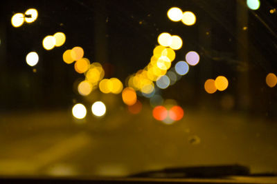 Defocused image of illuminated christmas lights