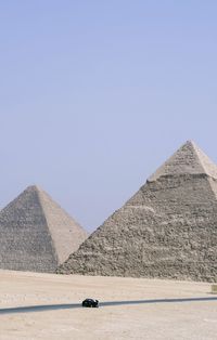 Scenic view of desert against clear sky