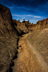 Scenic view of arid landscape against sky