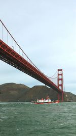 Low angle view of bridge over river