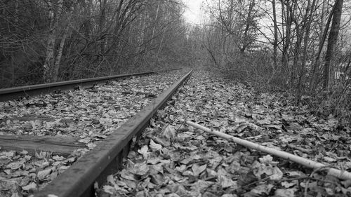 Railroad tracks against sky
