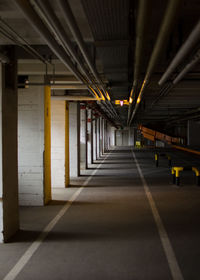 Empty corridor of building