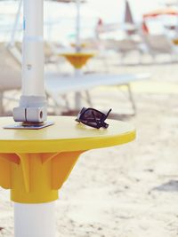 Close-up of insect on beach